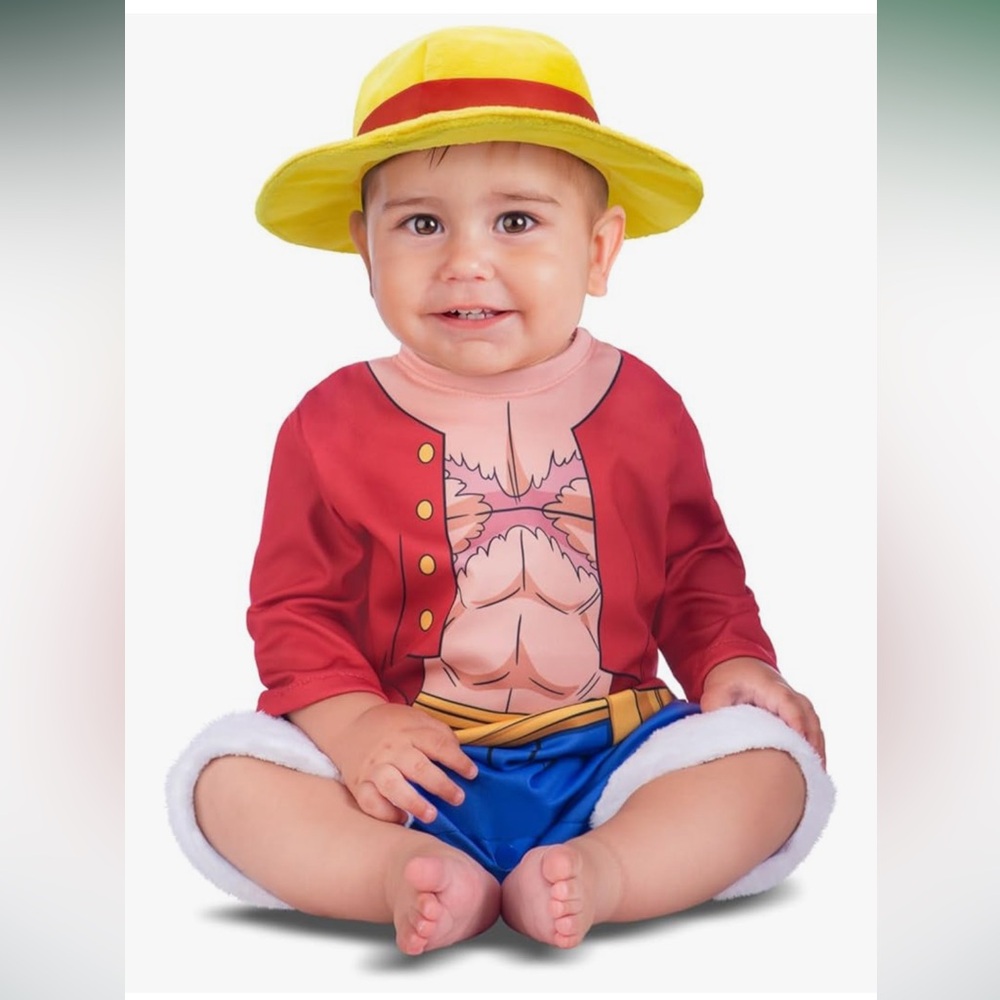 My Other Me One Piece Luffy Toddler Anime Costume
with Jumpsuit/Hat size 7-12 mo